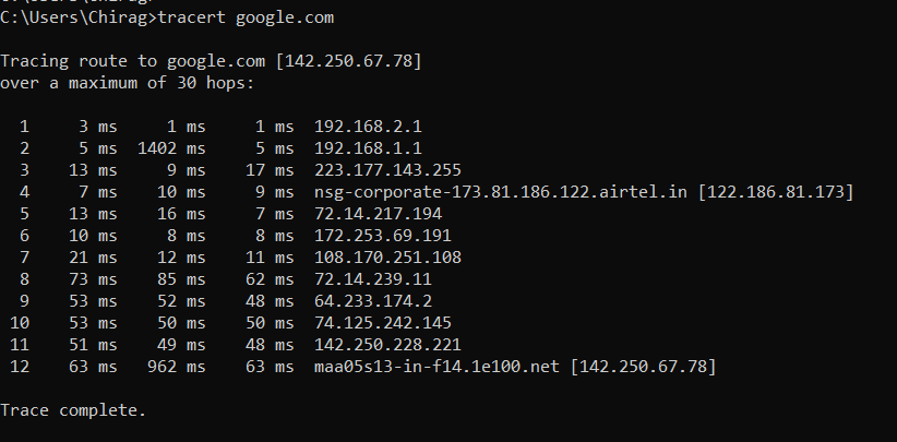 Best Network Troubleshooting Tools 2 Traceroute Network Troubleshooting Tool working