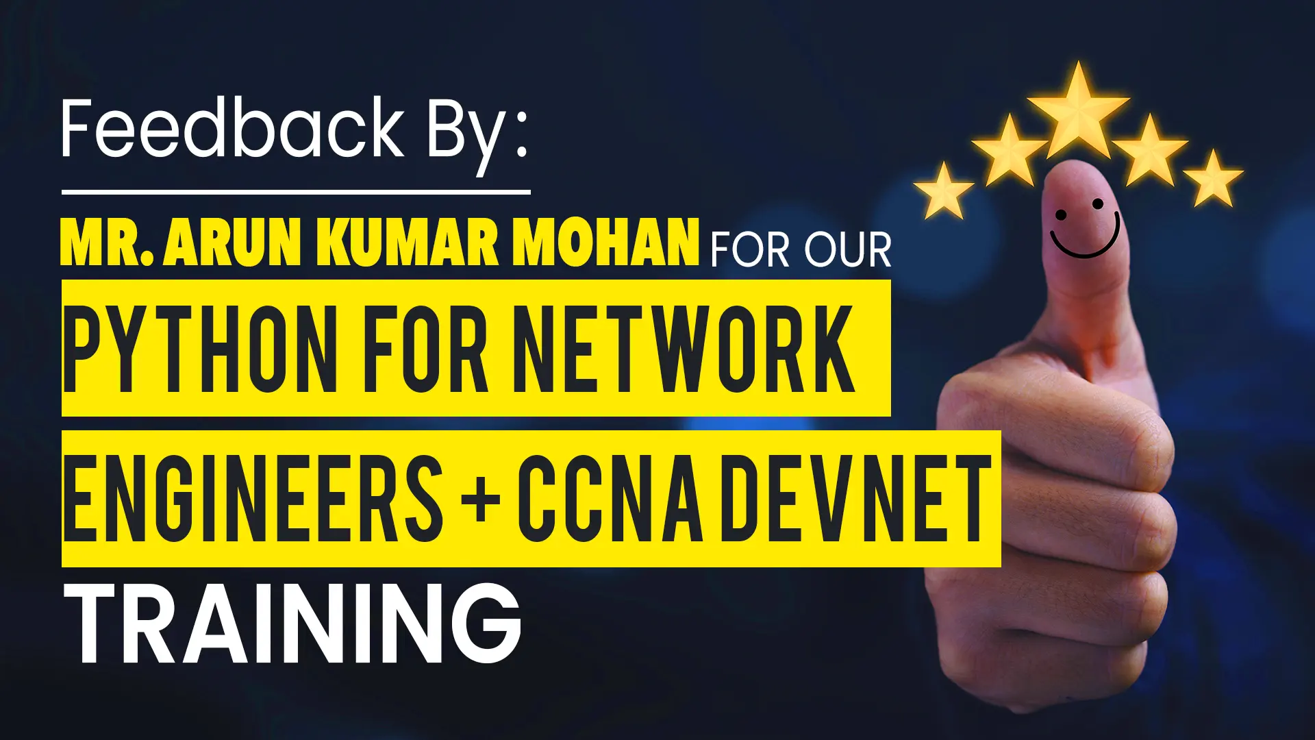 Feedback fromArun-Kumar-Mohan for CCNA DevNet course