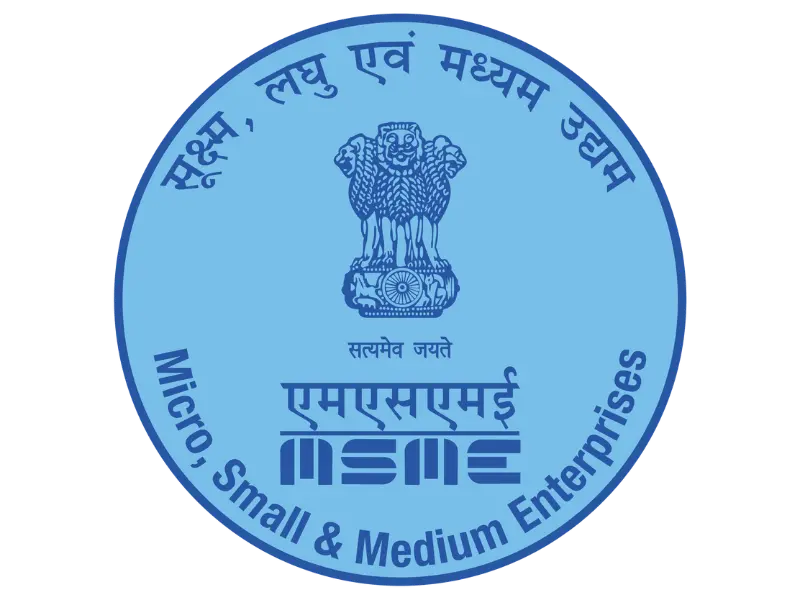 A logo of MSME