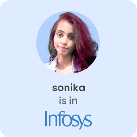 image showing Sonika is in Infosys.