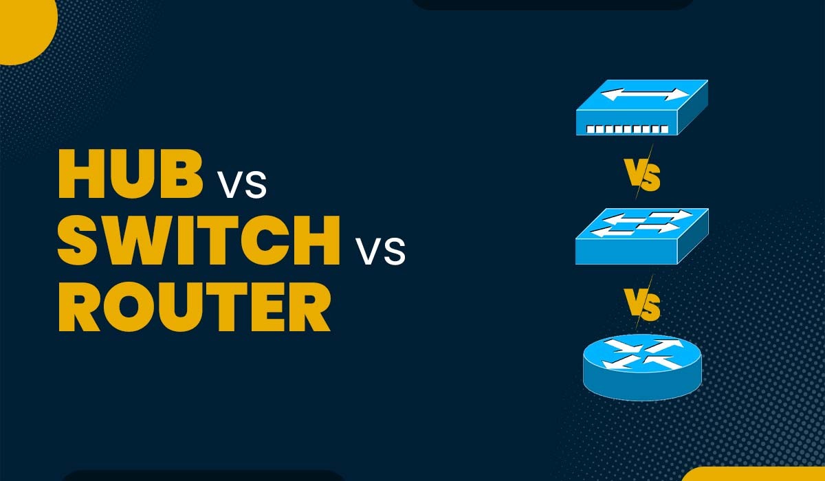 Hub vs Switch vs Router