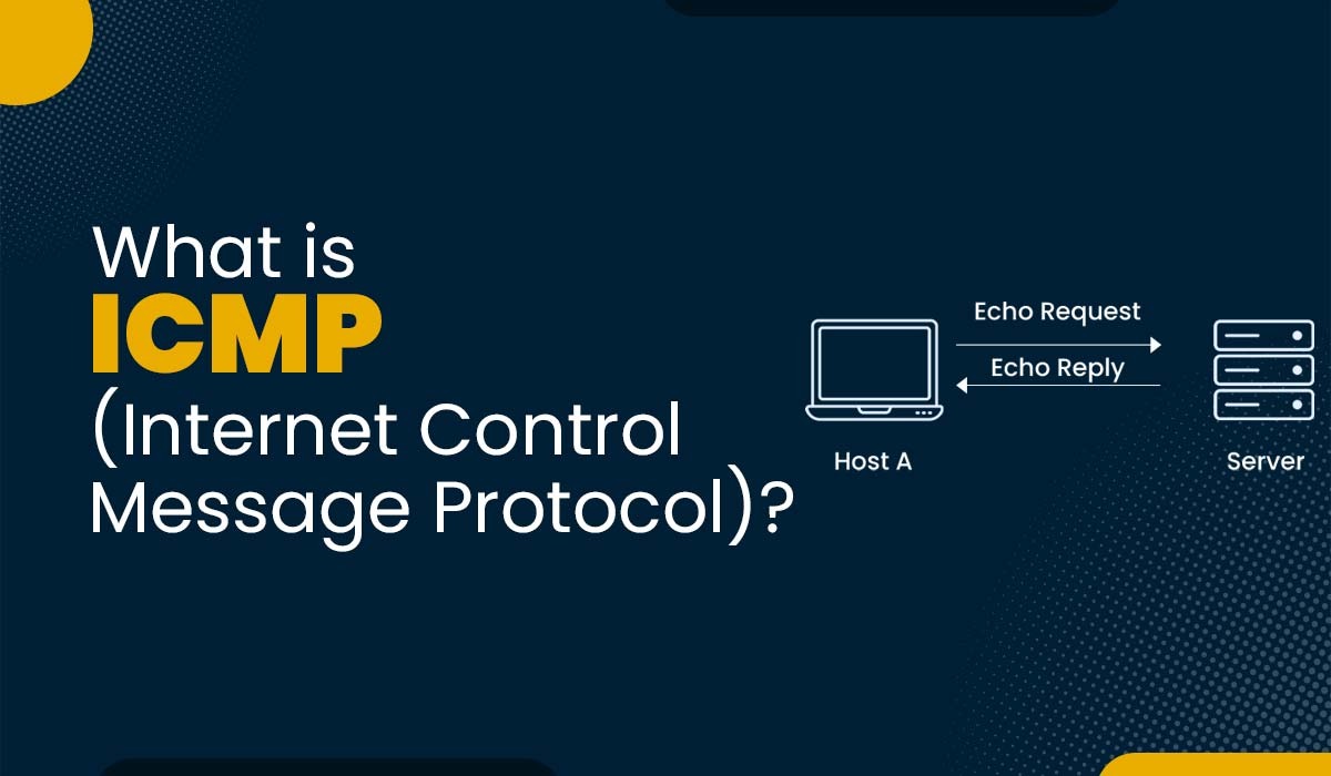 Blog featured image with text What is ICMP Protocol and an image showcasing ICMP working