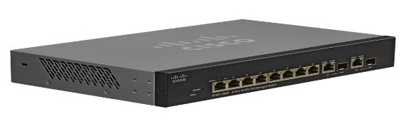 A black color bridge and its ports with Cisco written on top of it
