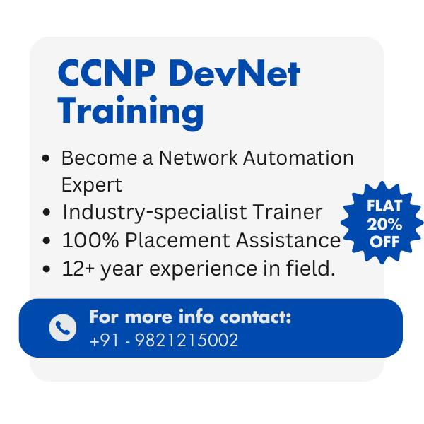CCNP DevNet Training with a flat 20% off among other benefits