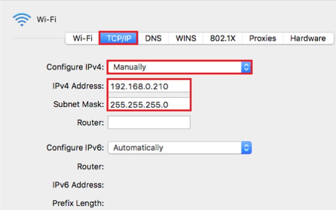 Now, select TCP/IP and you will see your IP Address