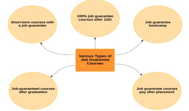An image showing the various types of Job Guarantee courses available in the market.