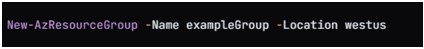 What is Resource Group in Azure and How to Use it? 5 A command prompt for creating a resource group using Azure Powershell