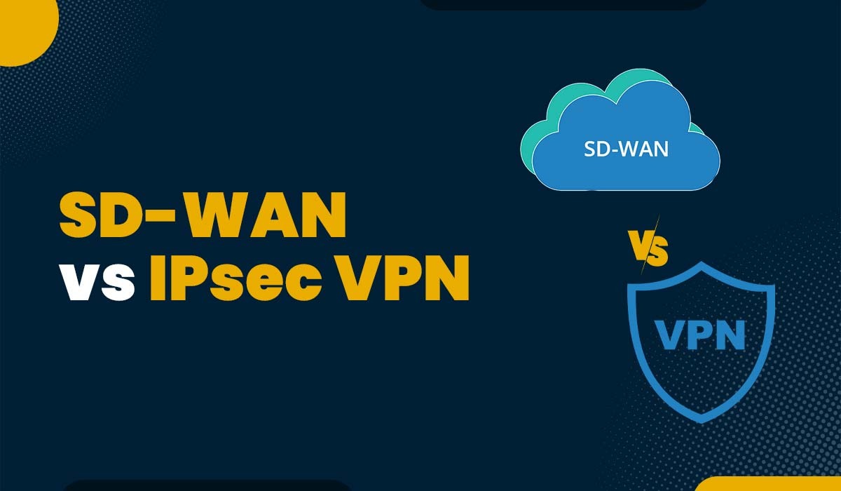A blog featured image for a blog with title - SD-WAN vs IPsec VPN