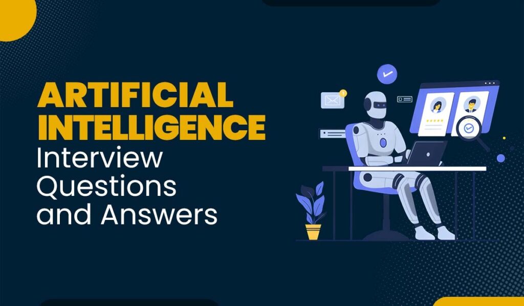A blog featured image for a blog with title - Artificial Intelligence Interview Questions and Answers