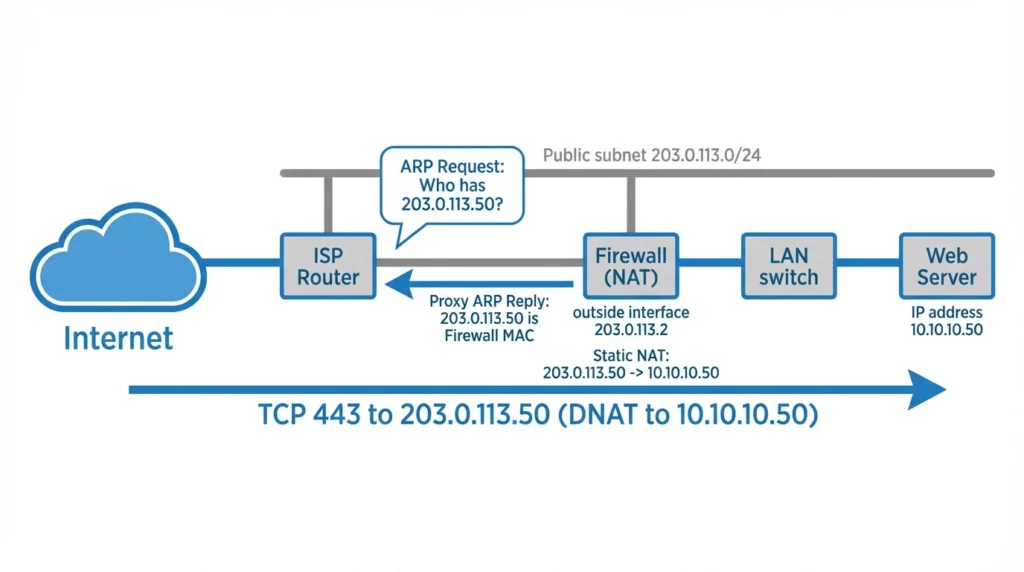Proxy ARP in Network Address Translation
