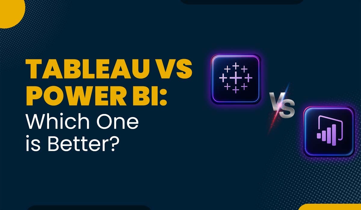 A blog featured image for a blog with title - Tableau vs Power BI