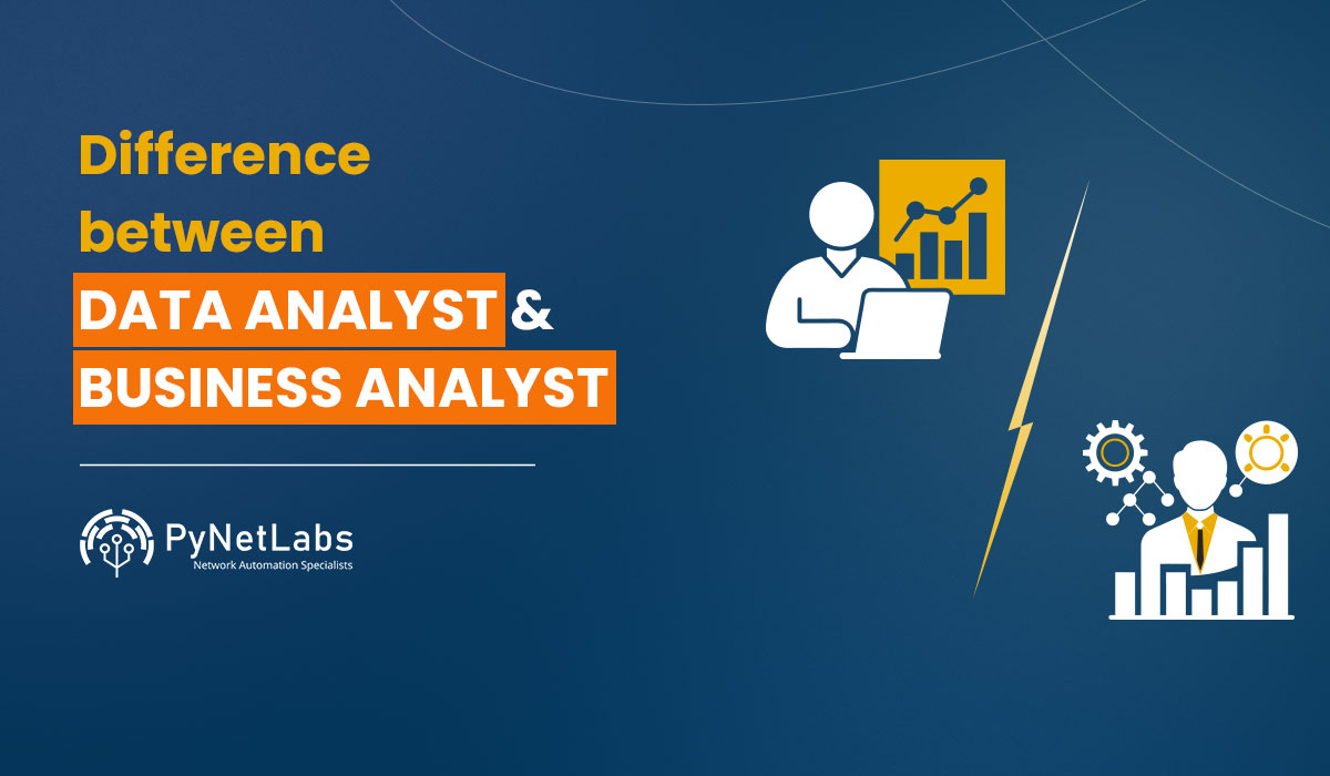 Blog Featured image for a blog with a title -difference between data analyst and business analyst