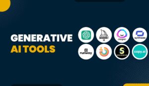 A featured image for a blog with title - Generative AI Tools